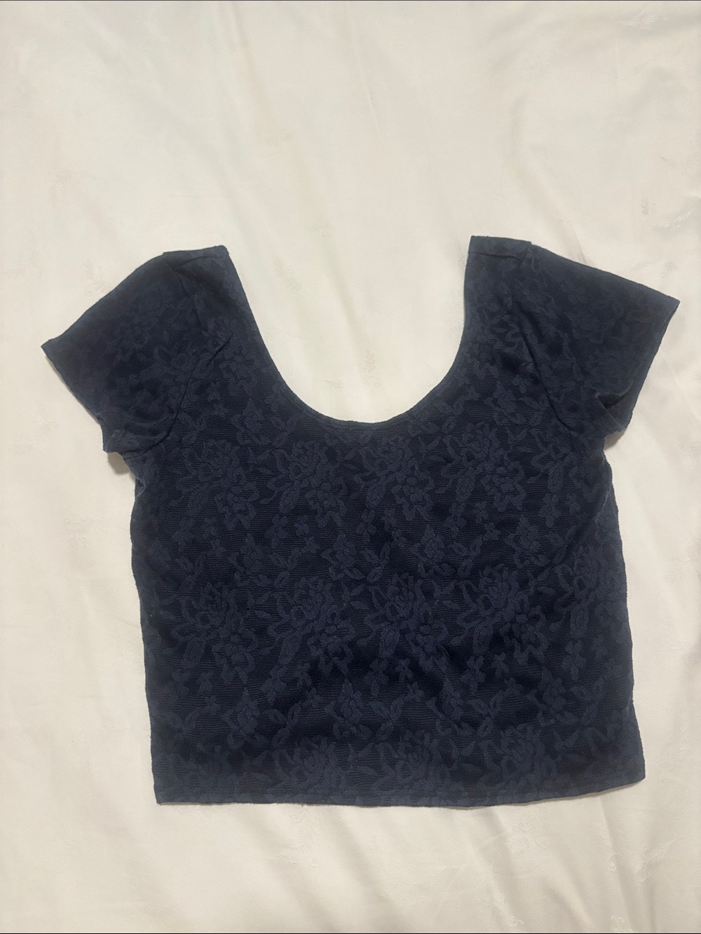 Abercrombie & Fitch Navy Blue Crop Top